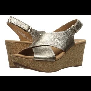Clarks Annadel Eirwyn Metallic Wedges